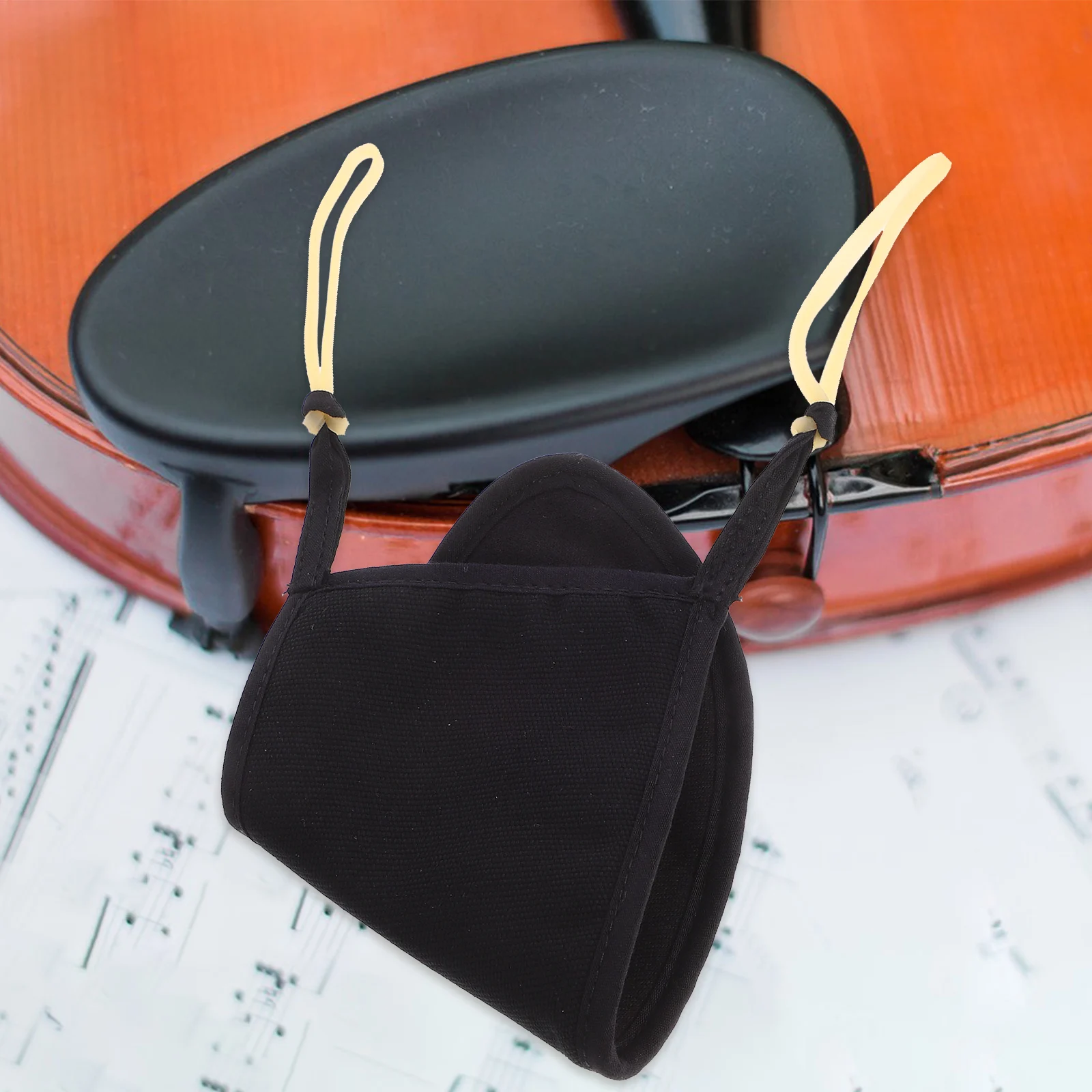 

Violin Chin Rest Pad Soft Cotton Comfortable Sweat-Absorbing Non-Slip for Violin Players Professional Accessory