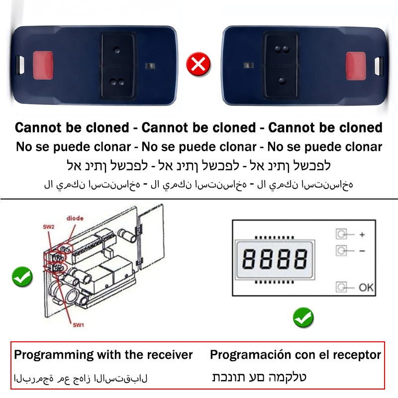 BFT MITTO COOL C2 C4 B RCB02 RCB04 MITTO2 MITTO4 KLEIO RCA02 RCA04 TRC1 TRC2 TRC4 باب المرآب التحكم عن بعد 433.92 ميجا هرتز #3
