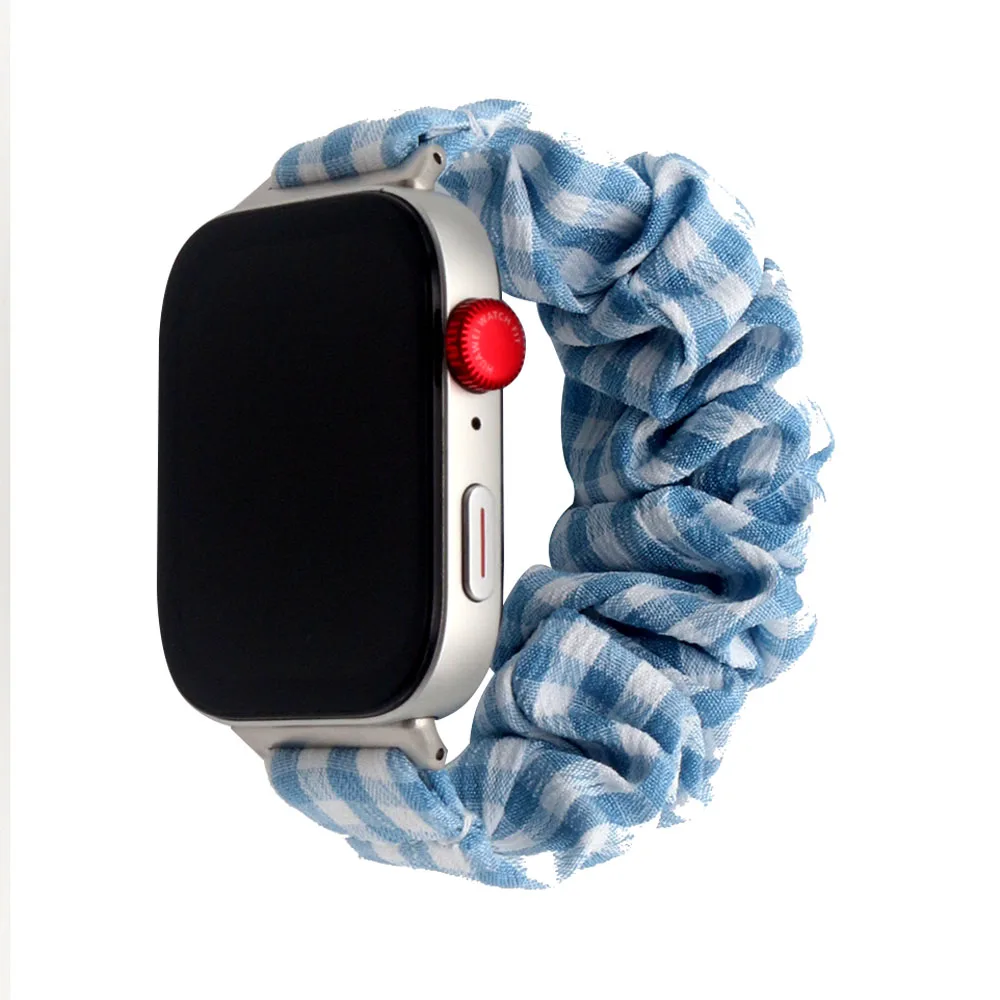Blaues Stoffarmband für Huawei Watch Fit 3 Scrunchies-Armband / Fit 4 / Fit 4 Pro-Armband, dehnbar, für Männer und Frauen, wunderschön