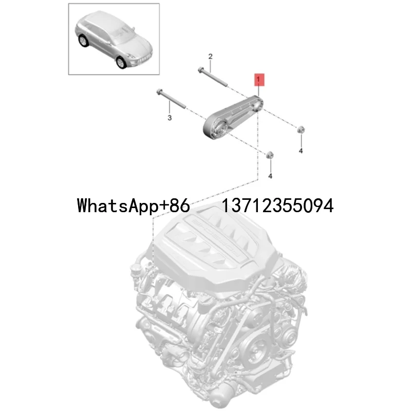 7PP199331A Brand New Upper Engine Torque Damper for Porsche Cayenne 958 Macan 95B Panamera 970 2010-2018 Engine Mount Bracket