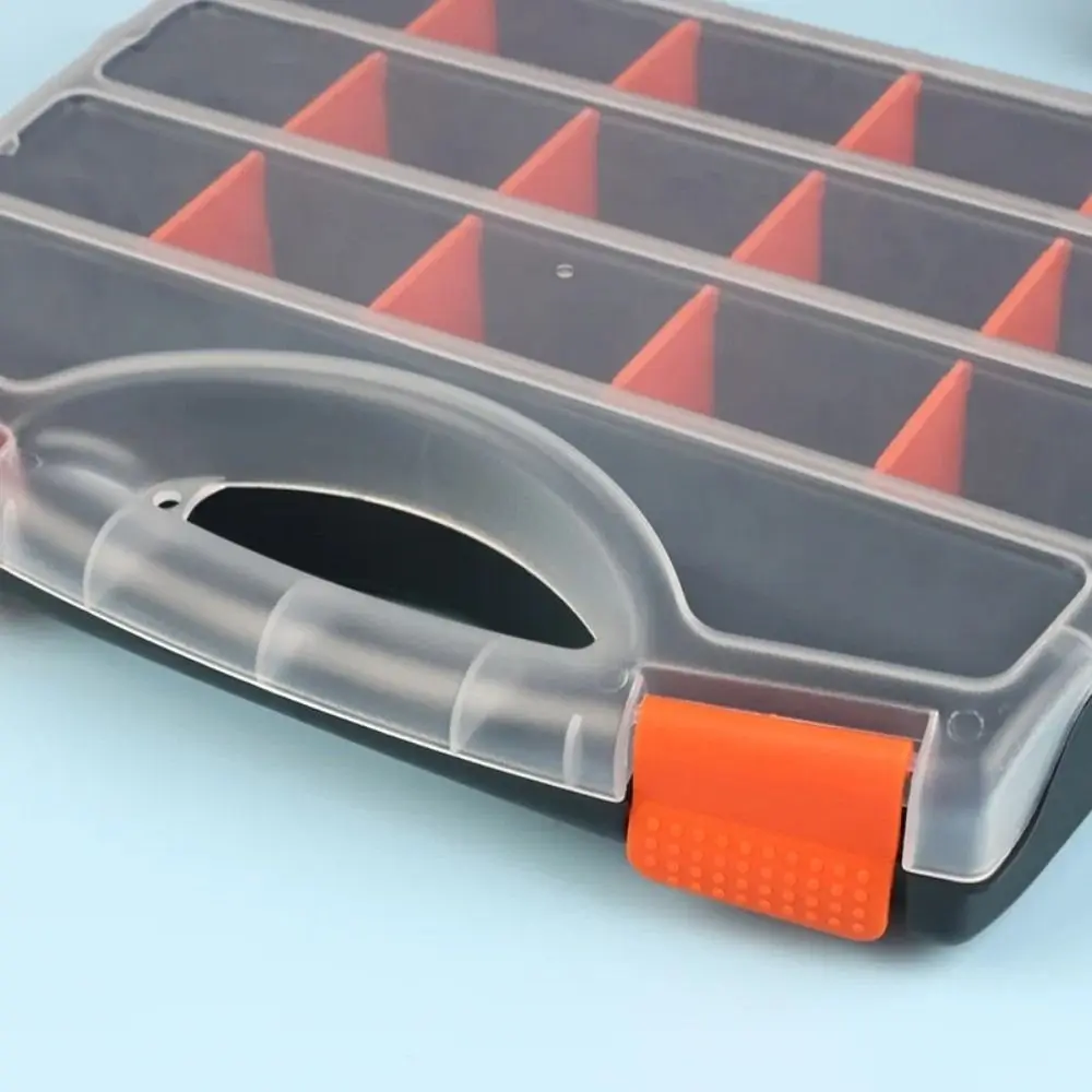 15 Grids Screw Storage Box Adjustable Compartment Plastic Hardware Parts Storage Case Clear Detachable Hand Tool Screwdriver Box