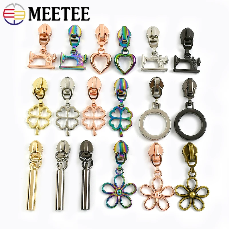

10/20Pcs 5# Nylon Zipper Sliders Bag Purse Zip Puller Clothes Decorative Zips Heads Closure Repair Kit DIY Sewing Accessories
