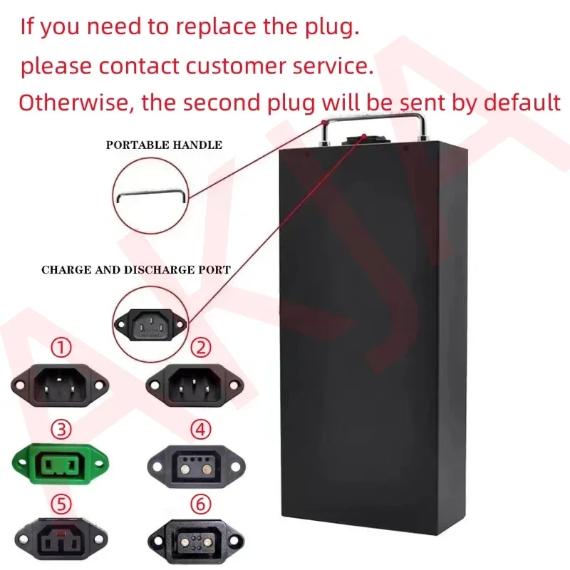 Air transport New Full Capacity Power 18650 Lithium Battery 60V20ah-100ah Lithium Battery Pack Suitable for 250-2000W+ Charger