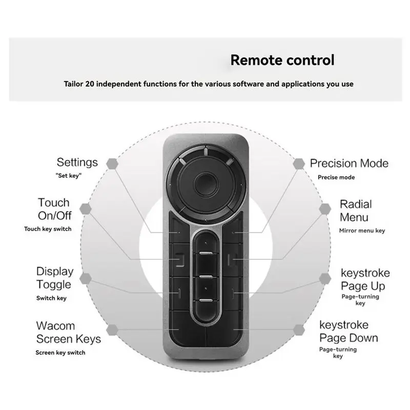 B04C-Remote Control For Wacom Wireless Express Key- ACK411050 For Cintiq Intuos Pro DTC133 DTK1661 DTH1320 DTH1620 DTK2421