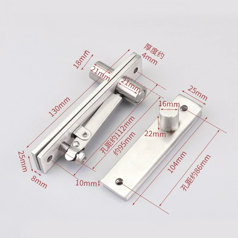 Hidden Door Hinge for Secret Door Pivot Hinges for Doors Heavy Duty Bookself Hinge 304 Stainless Steel 360 Degree Rotation