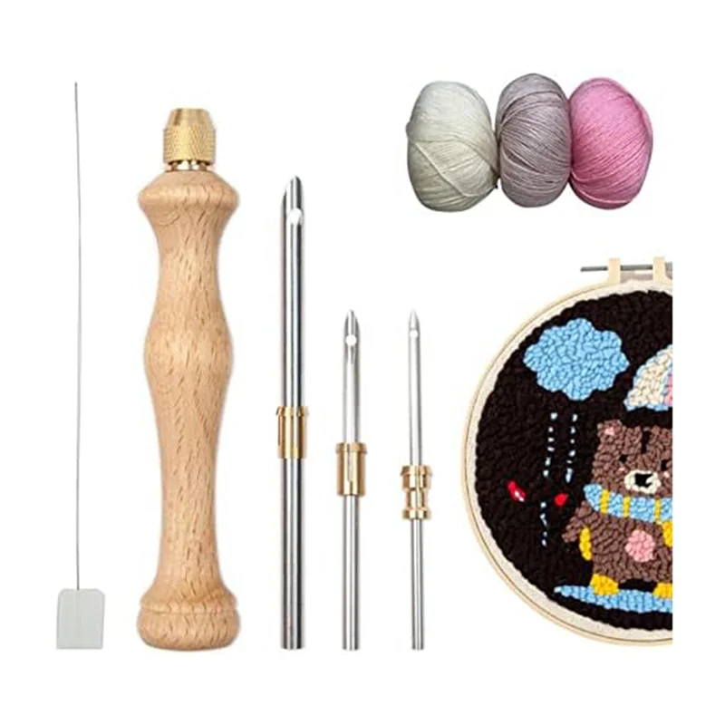 Punch Needle Rug Punch Needle Embroidery Punch Needle Set DIY Craft Needlework Punch Needle for Stitching Applique