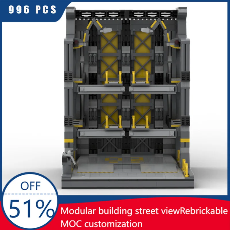 

966 PCS MOC Star Battle Mech Hangar Model Building Block Bricks Diy Creative Assembly Educational Toy Kids Special Birthday Gift