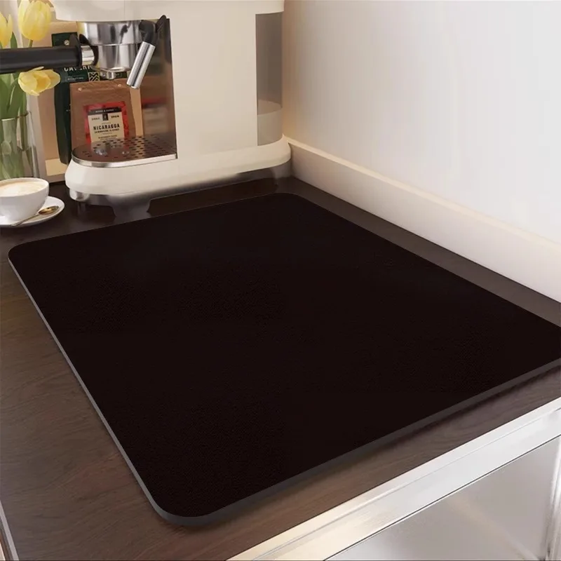Kitchen Countertop Absorbent Mat Bar Cup Bowl Drying Mat Tea Counter Wash Sink Diatom Mud Insulation Drain Mat