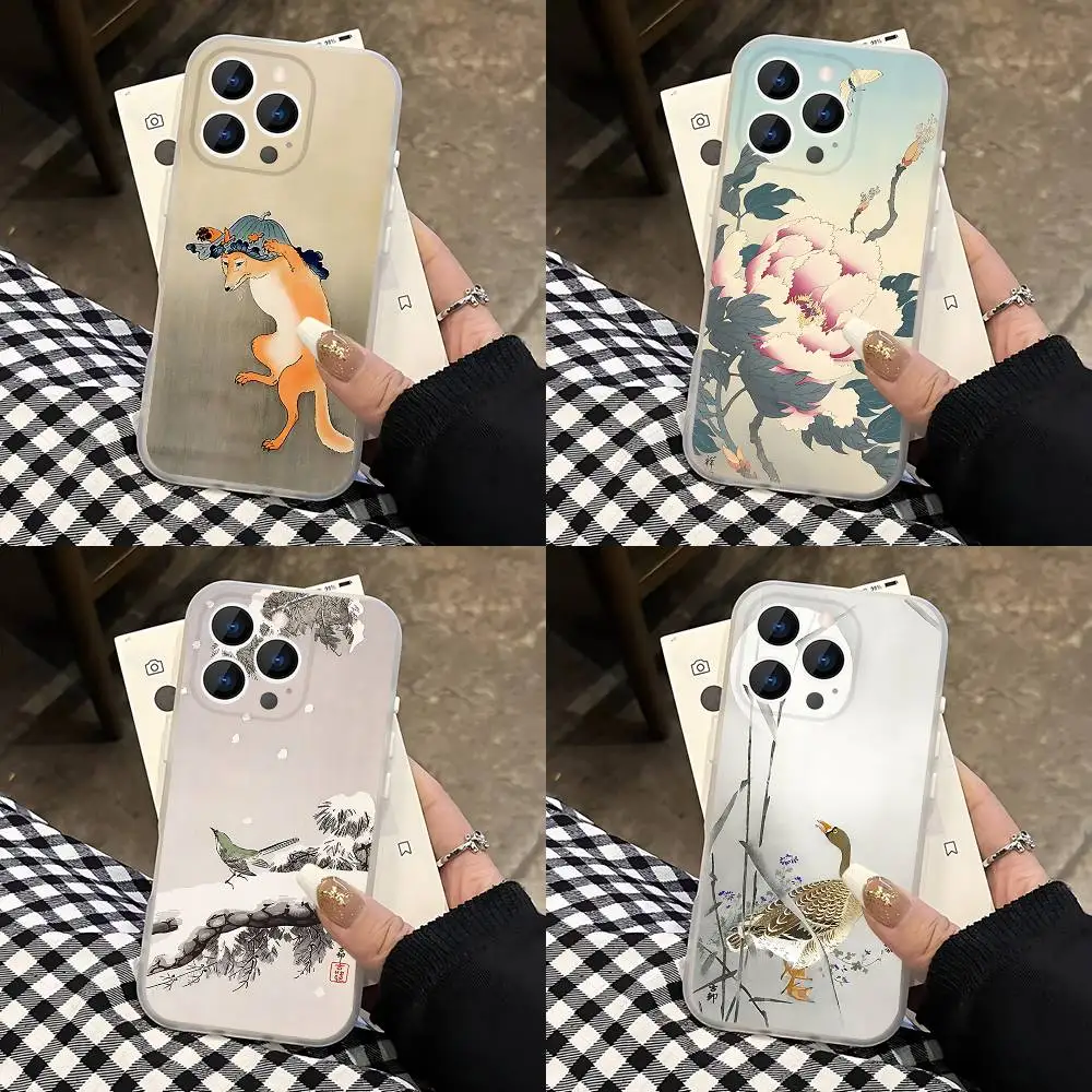 

Ohara Koson Japanese Ukiyo For iPhone 11,12,13,14,15,17,16,Pro,Plus,E,Max,Air,Mini Clear Magnetic Frosted Cover