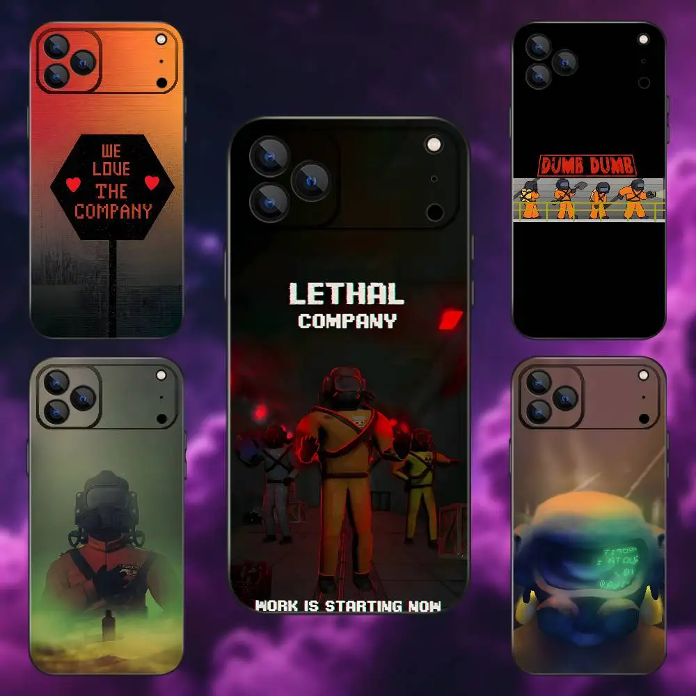 

Game L-Lethal Company Phone Case For iPhone 17,16,15,14,13,12,Pro,Max,Plus,E,SE4,Air,Mini Black Soft Box