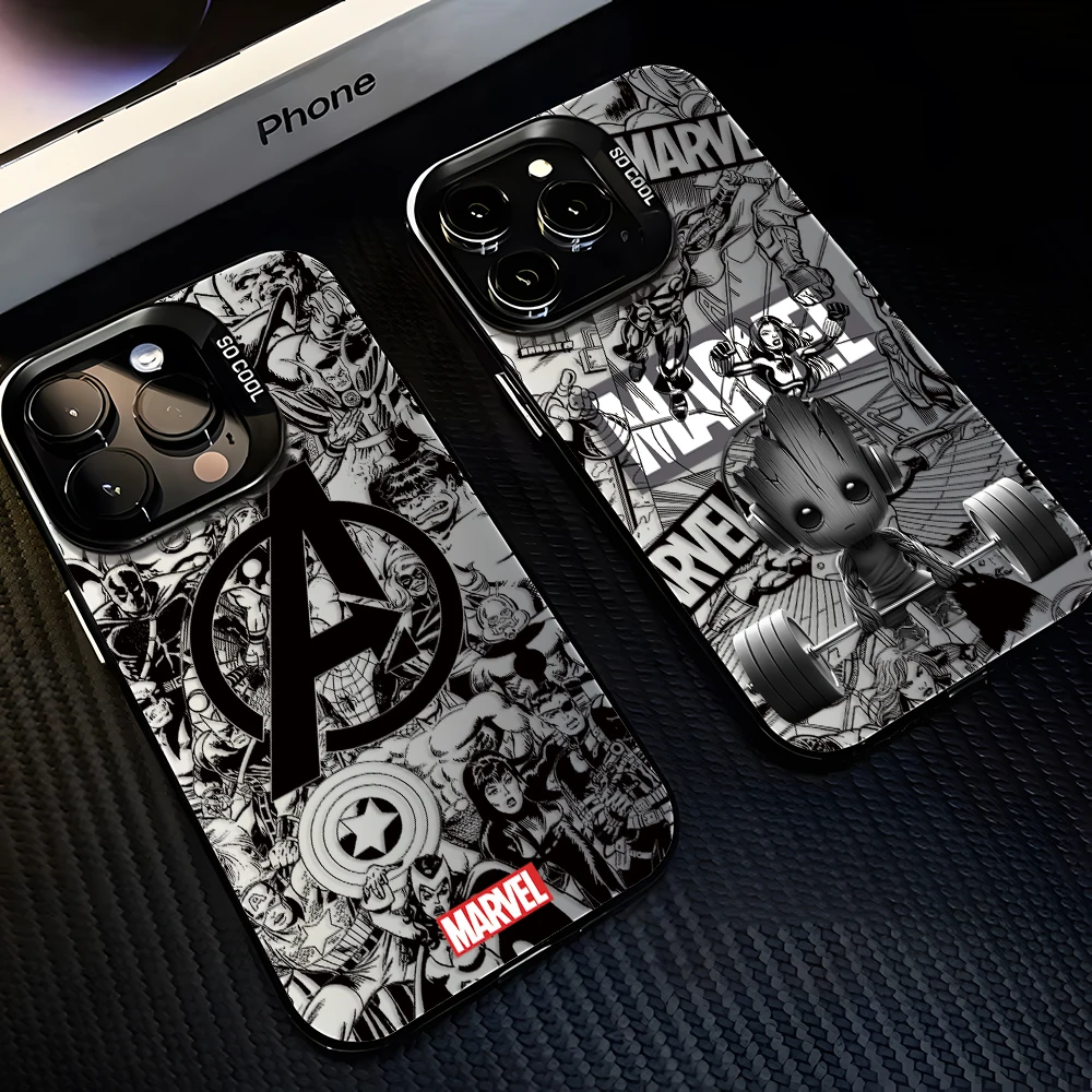 Чехол для телефона Marvel Hero Spider-Man для iPhone 17, 17e, 16, 15, 14, 13, 12, 11 mini, Pro, Max, X, XR, XSMAX, 8, 7, Air, Plus, матовый, противоударный