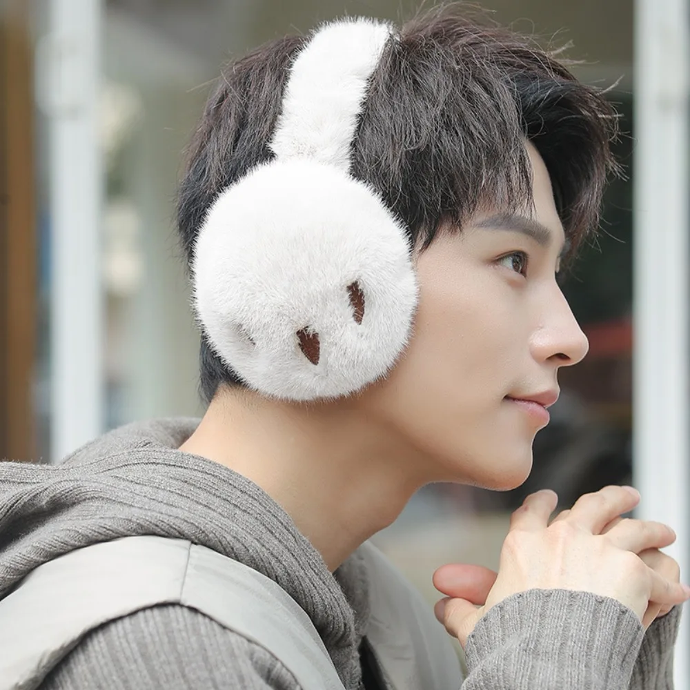 Earflap Bear Paw Earmuffs Foldable Faux Rabbit Fur Men Plush Ear Cover Cold Proof Soft Winter Thicken Earmuffs Outdoor