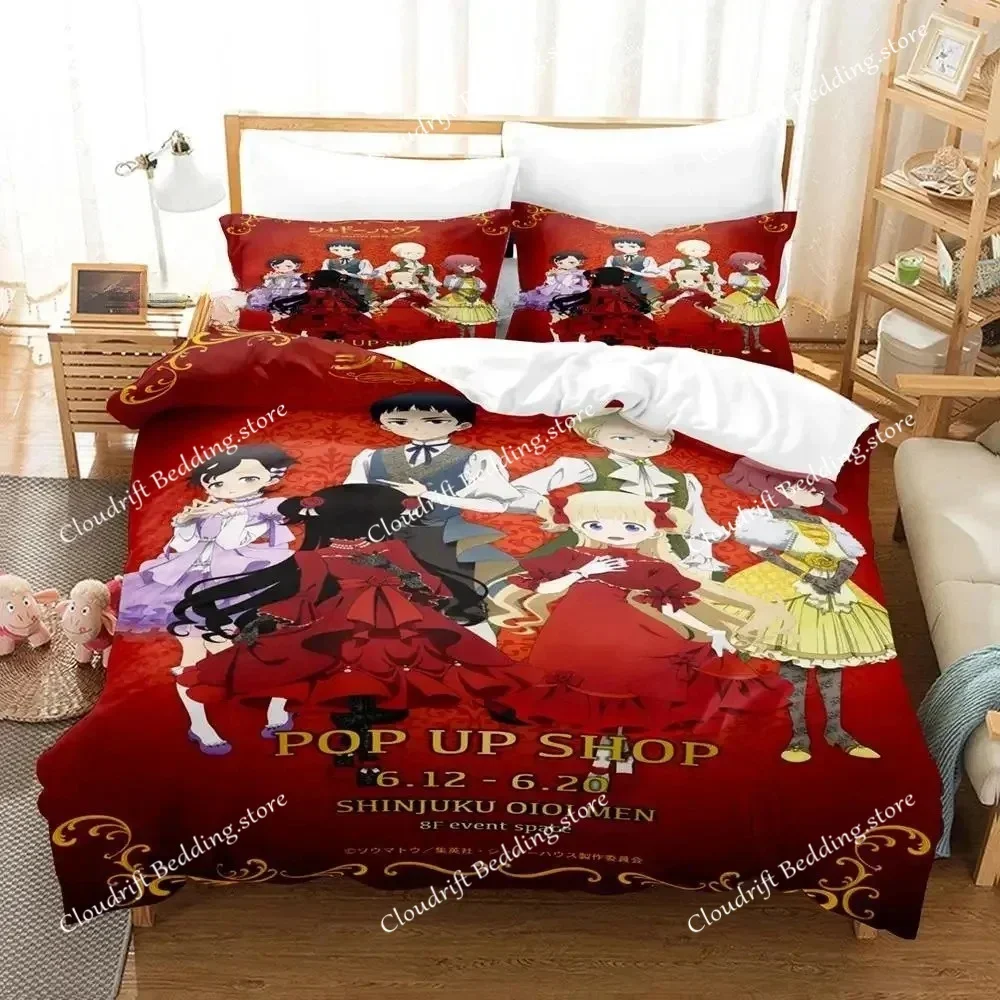 

Fashion Anime SHADOWS HOUSE Bedding Set Single Twin Full Queen King Size Bed Set Adult Kid Bedroom Duvet Cover Set Home Textiles