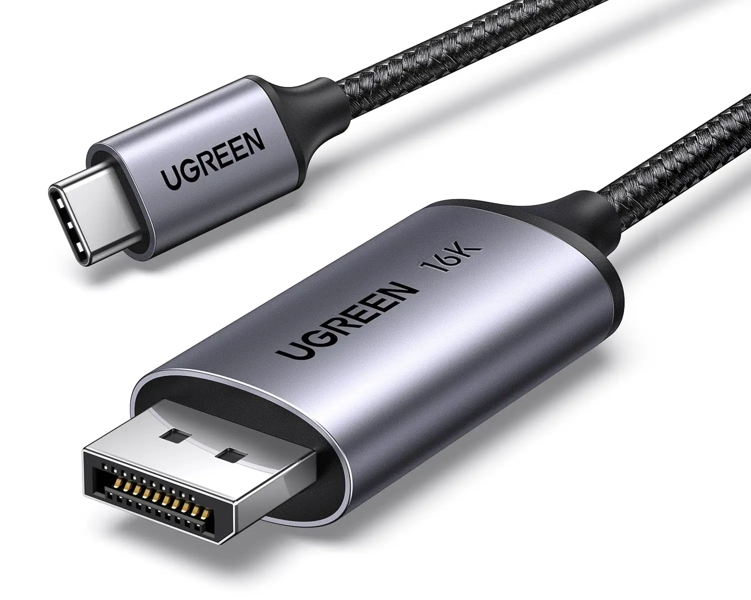 UGREEN USB C to DisplayPort 2.1 Cable 16K@30Hz 8K@120Hz,40Gbps Compatible 17/16 Pro Max, Galaxy S26, MacBook Pro/Air, iPad, Mac