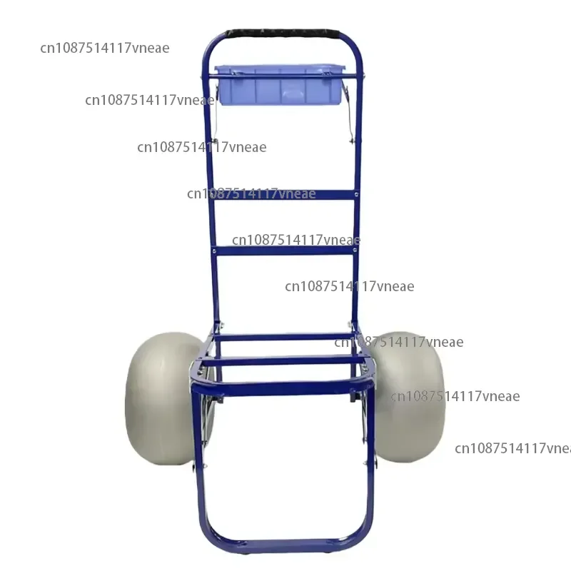 Hot Sale Aluminium Folding Fishing Trolley Cart With Two Balloon Wheel Metal Platform for Beach Shopping Storage Tools