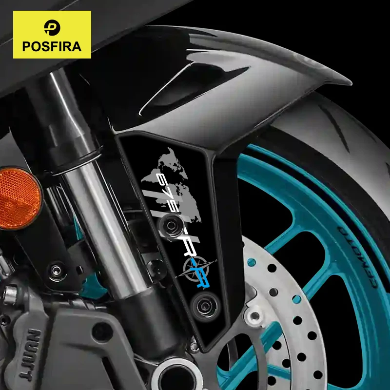 POSFIRA Motorcycle Front Fender Sticker 3D Resin Decals for CFMOTO 675SR R CF Moto 675SRR 675SR-R 2025 Mudguard Accessories