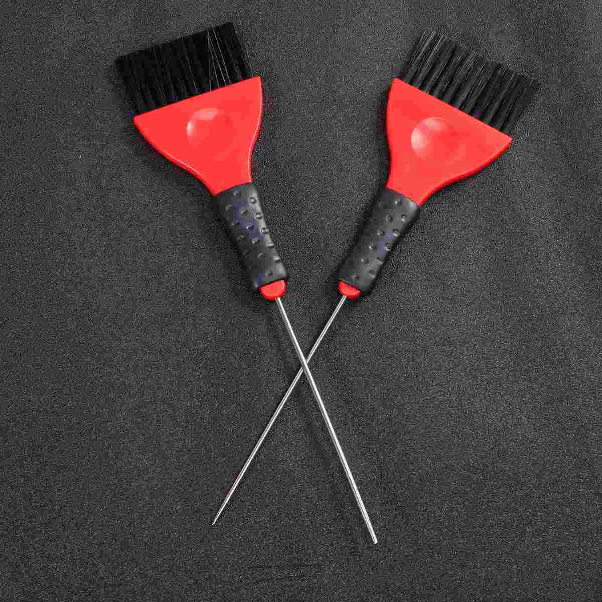 

2PCS Stainless Steel Pin Tail Hair Coloring Brush Professional Hair Dye Applicator Hair Tint Brush with Needle