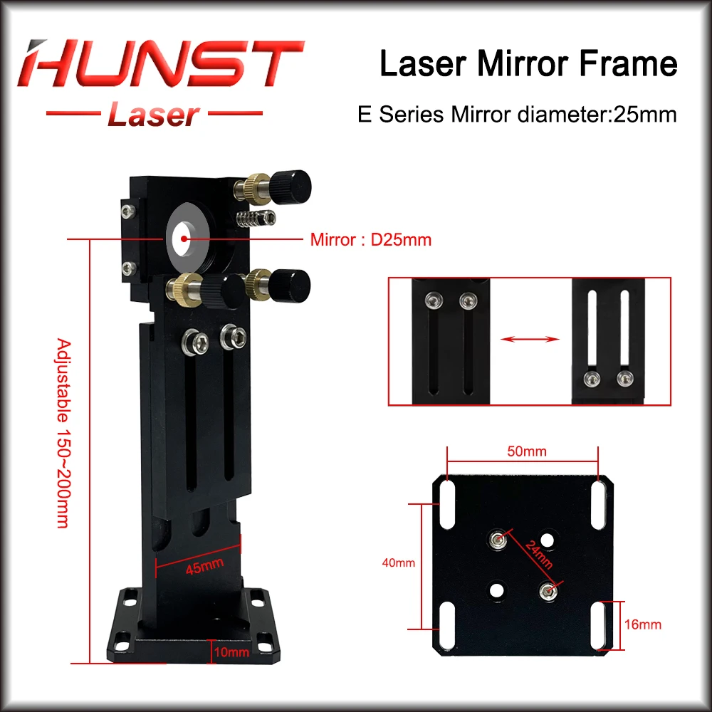 HUNST E Series CO2 العاكس الأول 25 مم تصاعد قوس النقش بالليزر وآلة القطع قوس متكامل #4