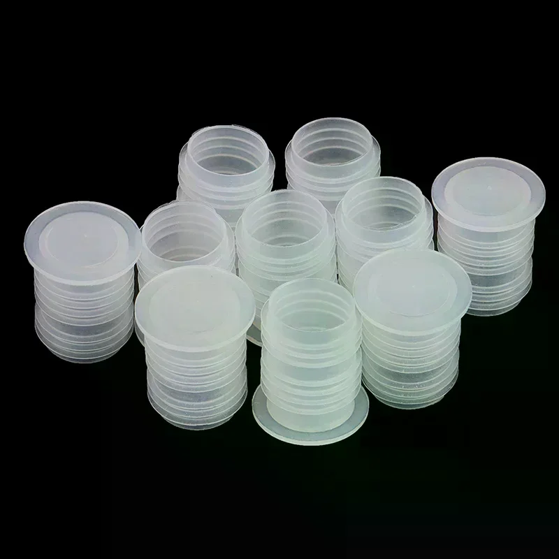 Plastic Bottle Cap Red Wine Seal Cap Inside The Salt Bottle Transparent Nut Hole Dust Plug Easy To Pull The Cap 10Pcs