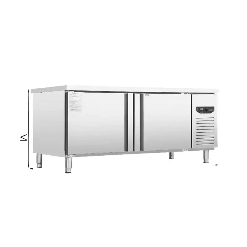 Refrigerated workbench Flat stainless steel workbench Frozen fresh-keeping freezer