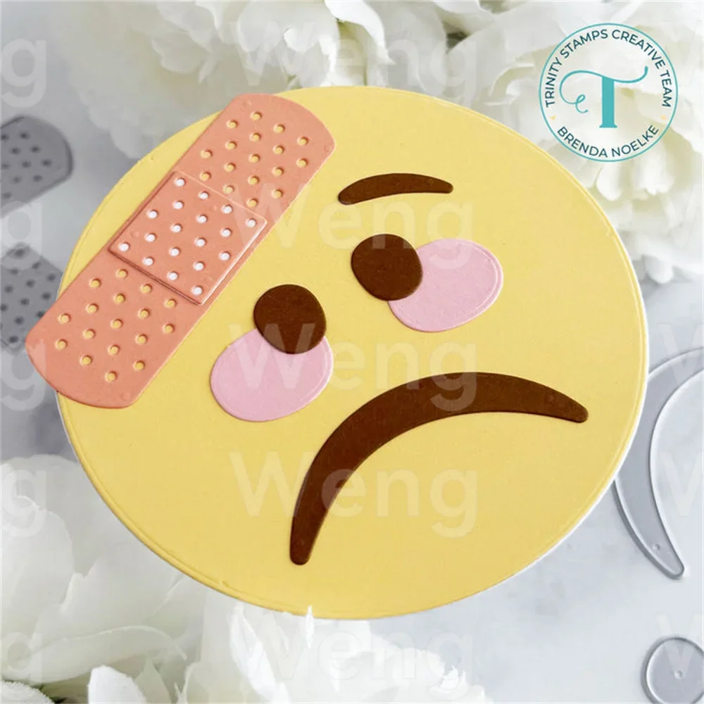 قوالب قطع معدنية على طراز المستشفى برمز المزاج الجديد لعام 2025 وطوابع لبطاقات المعايدة ذاتية الصنع والنقش اليدوي