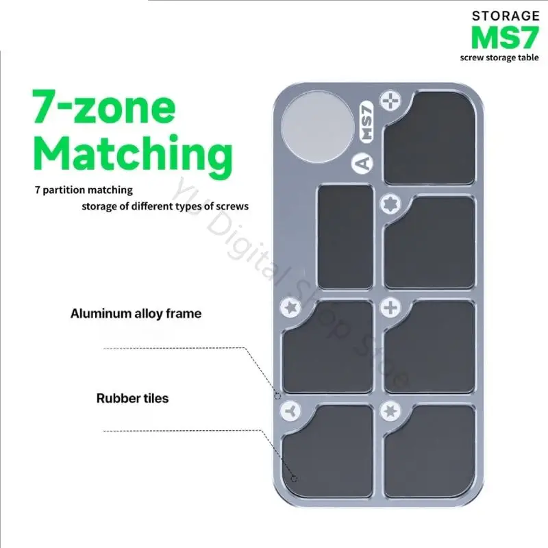 96BA 7 Zone Screw Storage Plate With AntiScratch Surfaces For Precisions Work