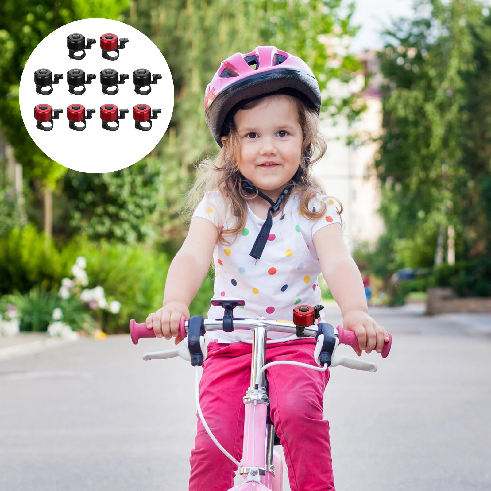 

10Pcs Bike Bells Waterproof Folding Mini Bike Thumb Bells Loud Clear Sound Safety Warning for Mountain Road Cycling Accessories