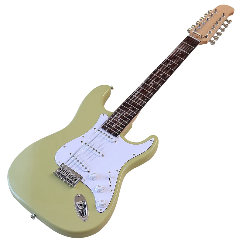 12 Strings Electric Guitar 39 Inch High Glossy Guitarra Solid Okoume Wood 12 String Guitar Fast Deliver