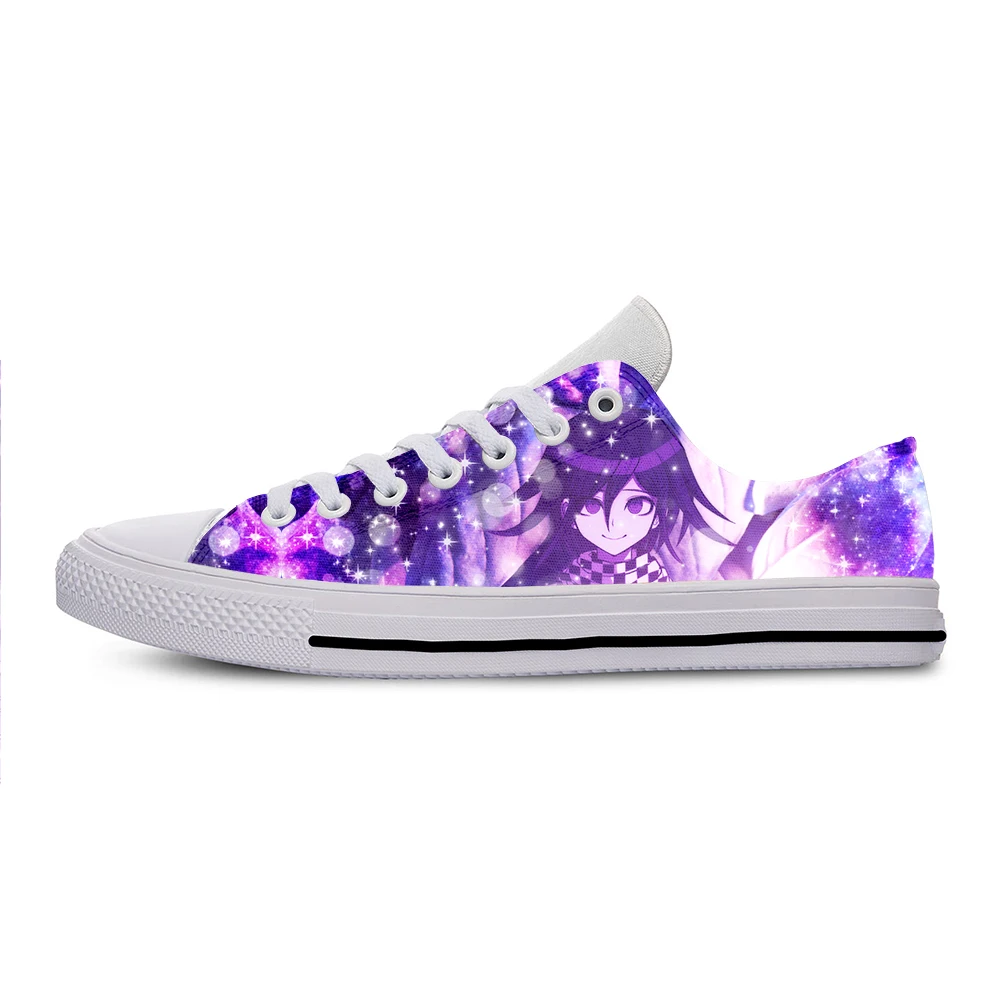 Hot Danganronpa Kokichi Ouma Anime Casual Shoes Low Top Lightweight Classic Board Shoes Breathable Men Women Latest Sneakers