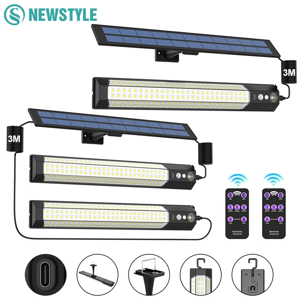 

Solar Lights Outdoor Motion Sensor 316/158 LED Solar Wall Lamp Waterproof Split Landscape Patio Garden Lights Pendant Lights Fen