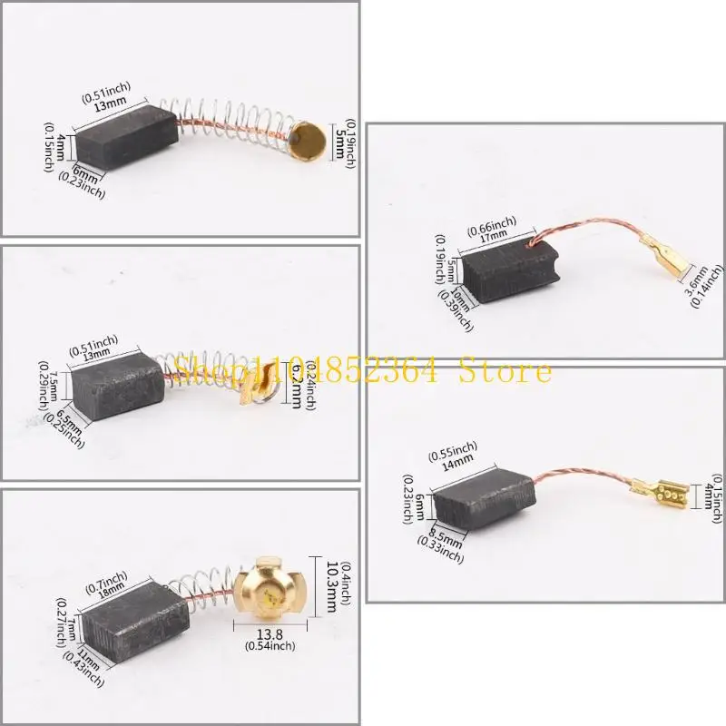 652F 4Pcs/set Electric Motor Carbon Brushes for Replacement Repair Power Tool