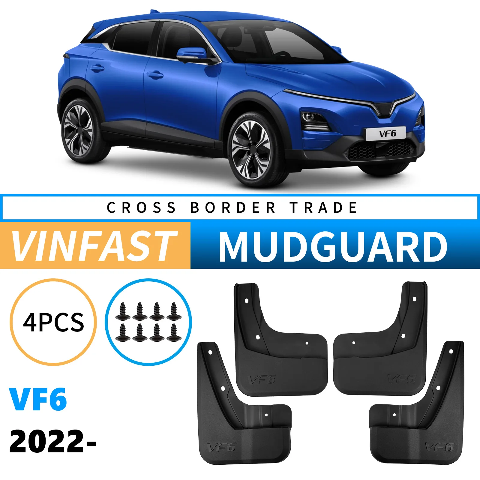 

Mud Flaps Splash Guards Fender Mudguard for VinFast VF 6 2022-2025 Reduce Mud Splash Keep Body Clean