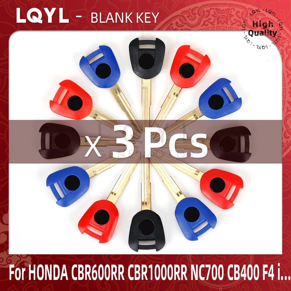 

3Pcs New Blank Key Motorcycle Replace Uncut Keys For HONDA CBR600RR CBR1000RR CBR900RR CBR954RR VTR1000 NC700 CB400 CBR600 F4 i