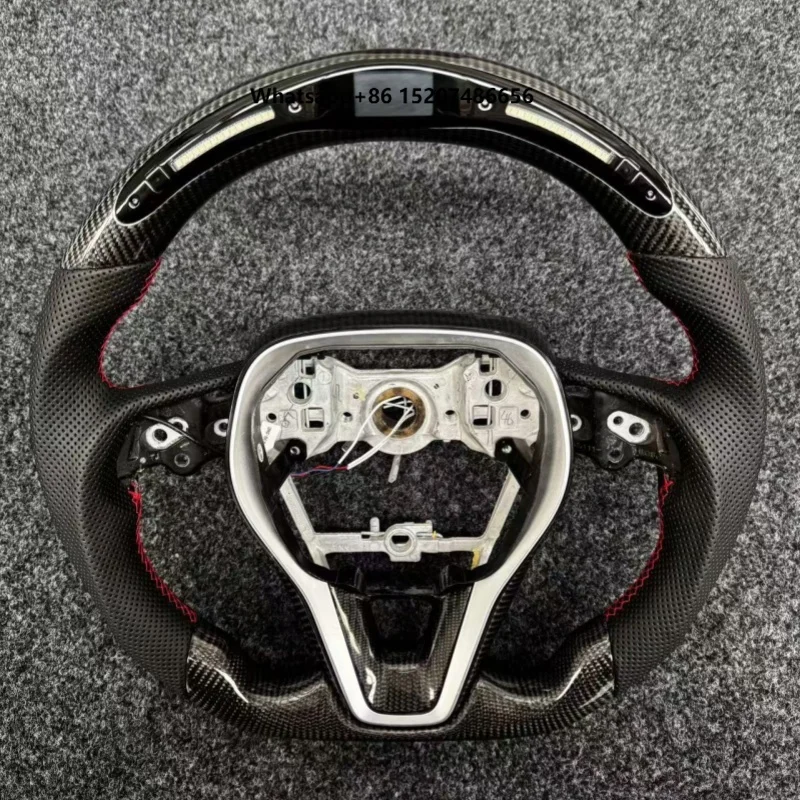 Suitable LED Sport Carbon Fiber Steering Wheel Modification with Heating Function Equipped with Shift Paddles