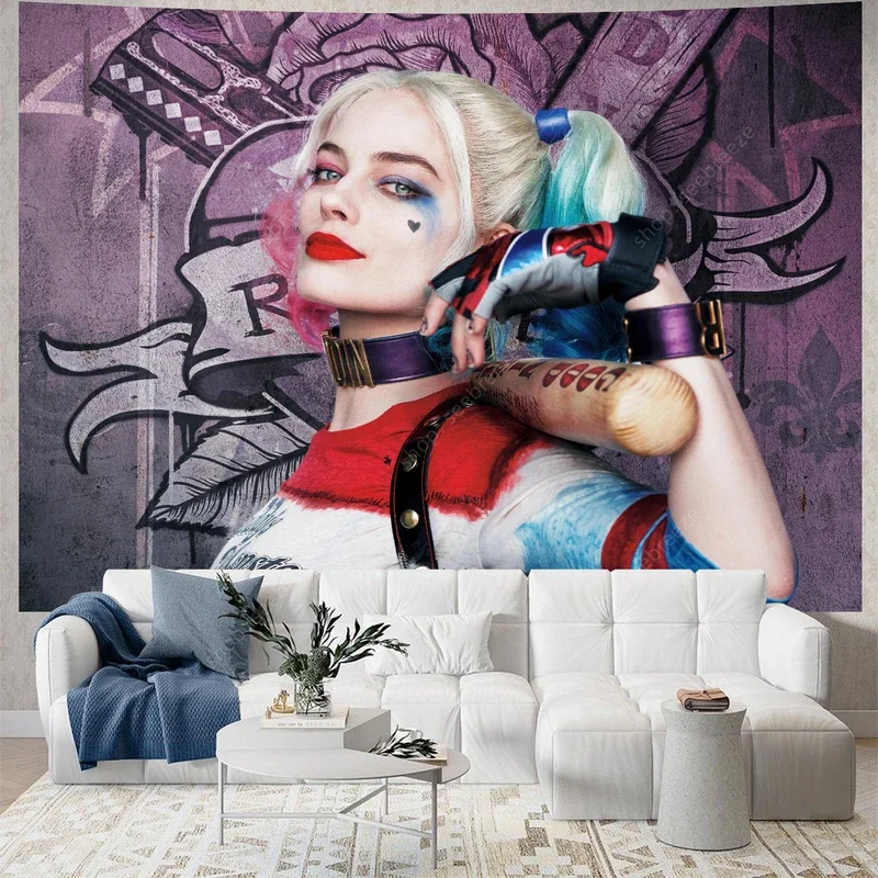 

LK01 Joker Couple Tapestry Dark Romantic Goth Wall Art for Bedroom Living Room Decor Inspired By Movie Themed Design for Fans@6^
