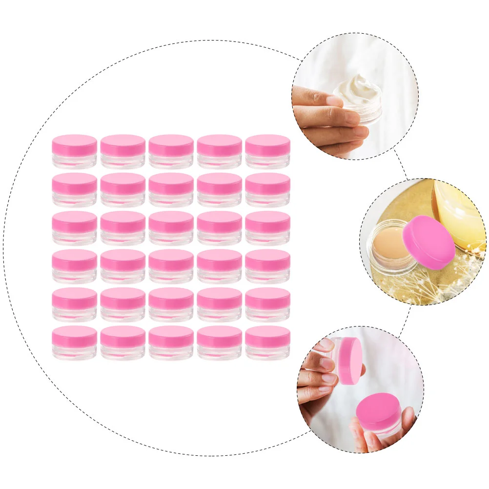 55 Pcs Cream Box Bottle Travel Face Jars Sub-packing Refillable Container Creami Buttercream Cosmetics Sample Filling Plastic