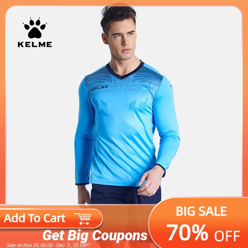 

Мужская Трикотажная форма вратаря KELME на заказ, Футбольная форма, мужской тренировочный костюм с протектором из губки, детский спортивный костюм для футбола, 3871007