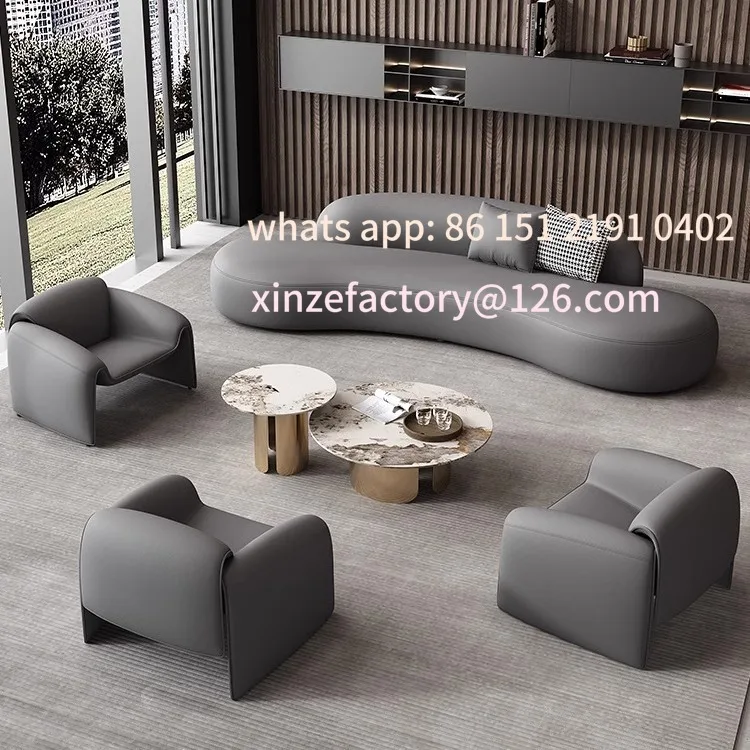 

Customizable Reception Negotiation Sofa Set for Living Hotel Lobby Club Exhibition Hall Guest Sales Office