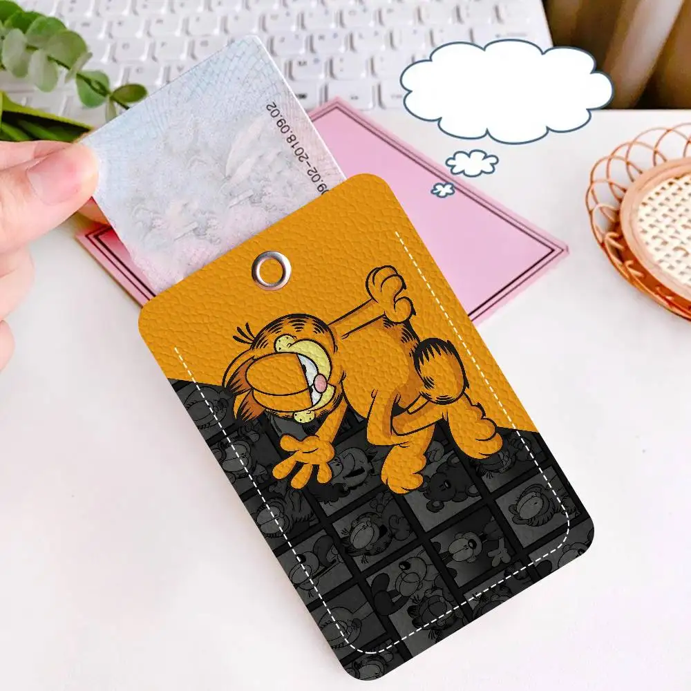 G-Garfields Cartoon Cute Cartoon Inteated Elevator Card Acc Control Card Keychain Protective Cover Gift Keychain