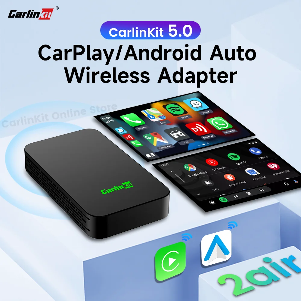 CarlinKit 5.0 2Air CarPlay Wireless Android Auto Adapter for Toyota Mazda Ford Vw Peugeot Exeed Skoda KIA Hyundai Chery Haval