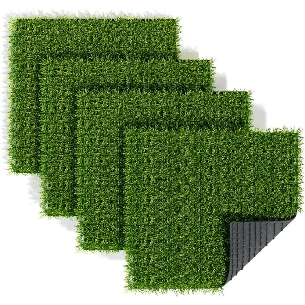 Artificial Grass 6FTX8FT(48 Square FT), 1.5'' Realistic Fake Grass Deluxe Turf Synthetic Turf Thick Lawn Pet Turf -Perfect