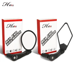 Hafny Original Bicycle Handlebar End Mirrors Rotatable Road Bike Rear View Mirror MTB Cycling Steel Lens Blind Spot Safe Mirror