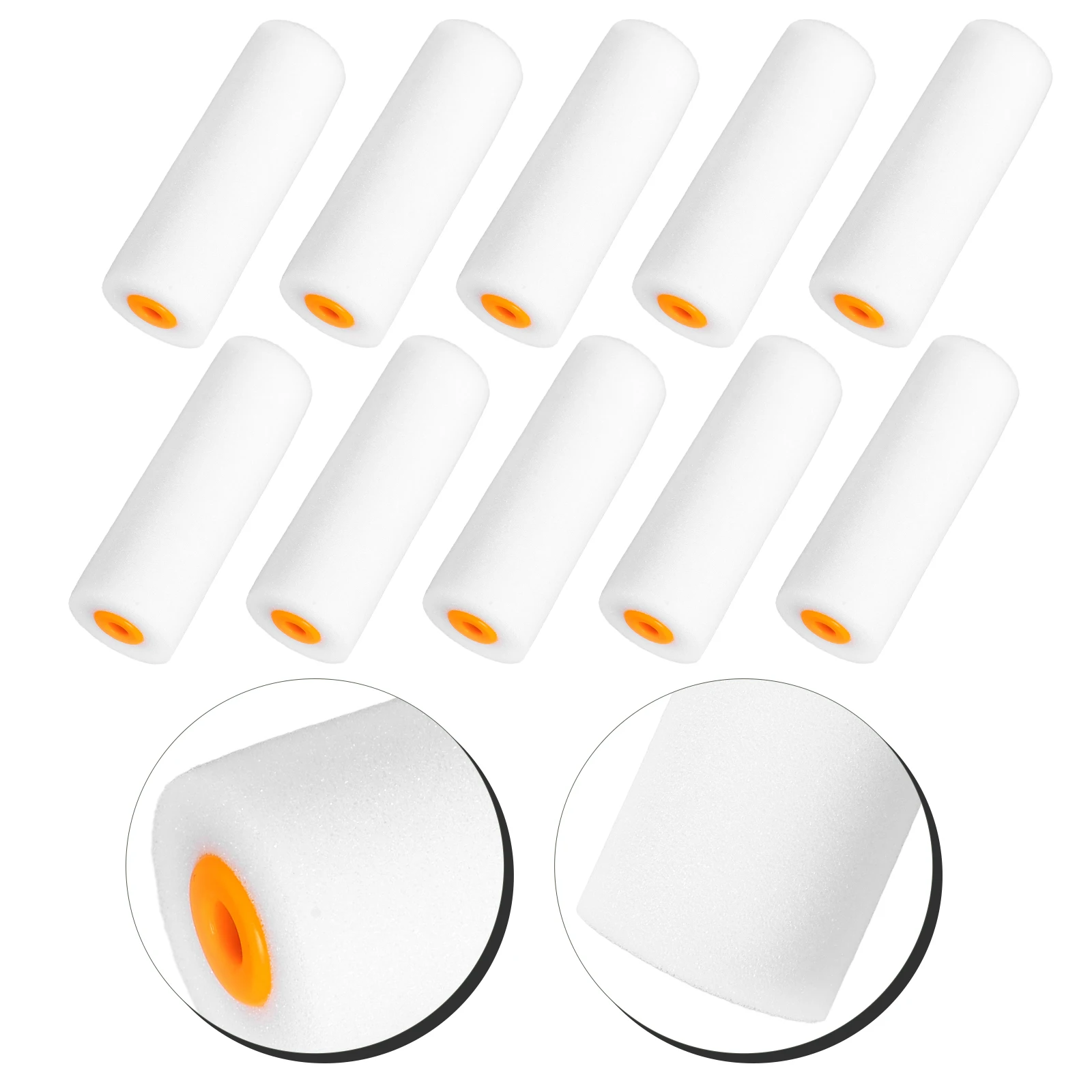 

10pcs Paint Roller Covers Replaceable Sponge Rollers Plastic Wall Painting Tools House Decoration Efficient Practical Safe Easy