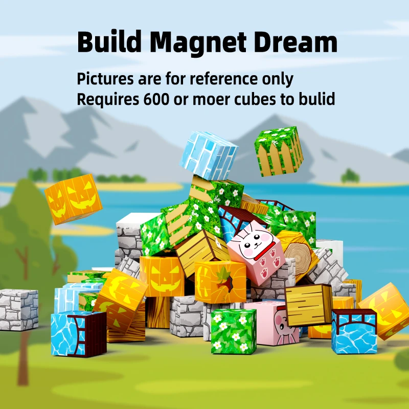 مجموعة مكعبات البناء المغناطيسية DIY مجموعة ألعاب تعليمية منزلية الصنع للأطفال مجموعة ألعاب البناء الإبداعي