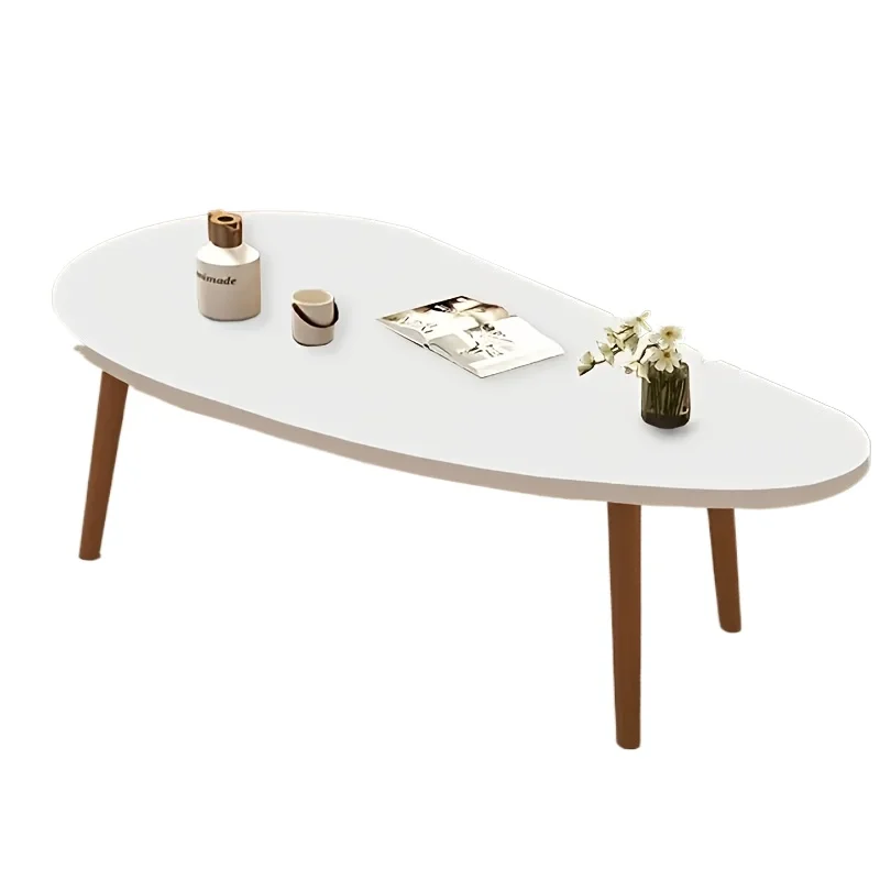 

crafted from balsa wood- portable and easy to assemble small spaces,Modern mango-shaped curved wooden coffee table, living rooms