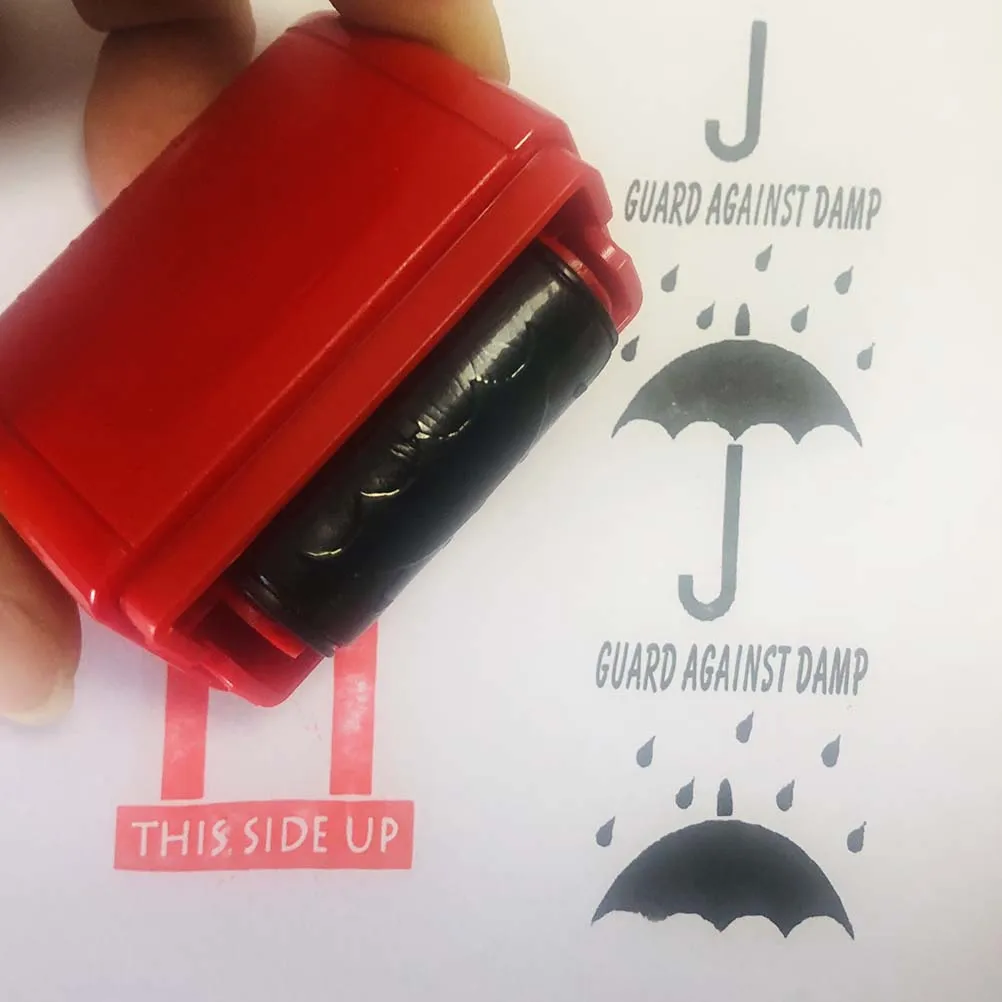 Mini Roller Self-Inking Stamp For Office Privacy Protection Compact Messy Code Security Stamp Lightweight Office