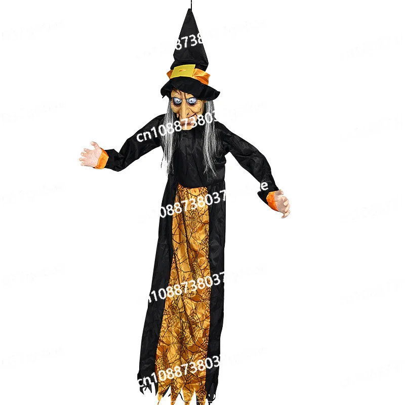 

Halloween Decoration Witch Voice-activated Props Haunted House Bar Toys Horror Toys Electric Glow Hanging Ghost