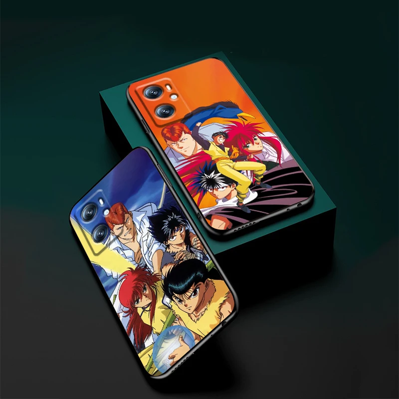 Yu Yu Hakusho Cartoon Anime For OPPO Find X6 X5 X3 A54S A5 A94 A16 A53S A57 A74 A72 A98 A78 A96 A9 5G Black TPU Phone Case