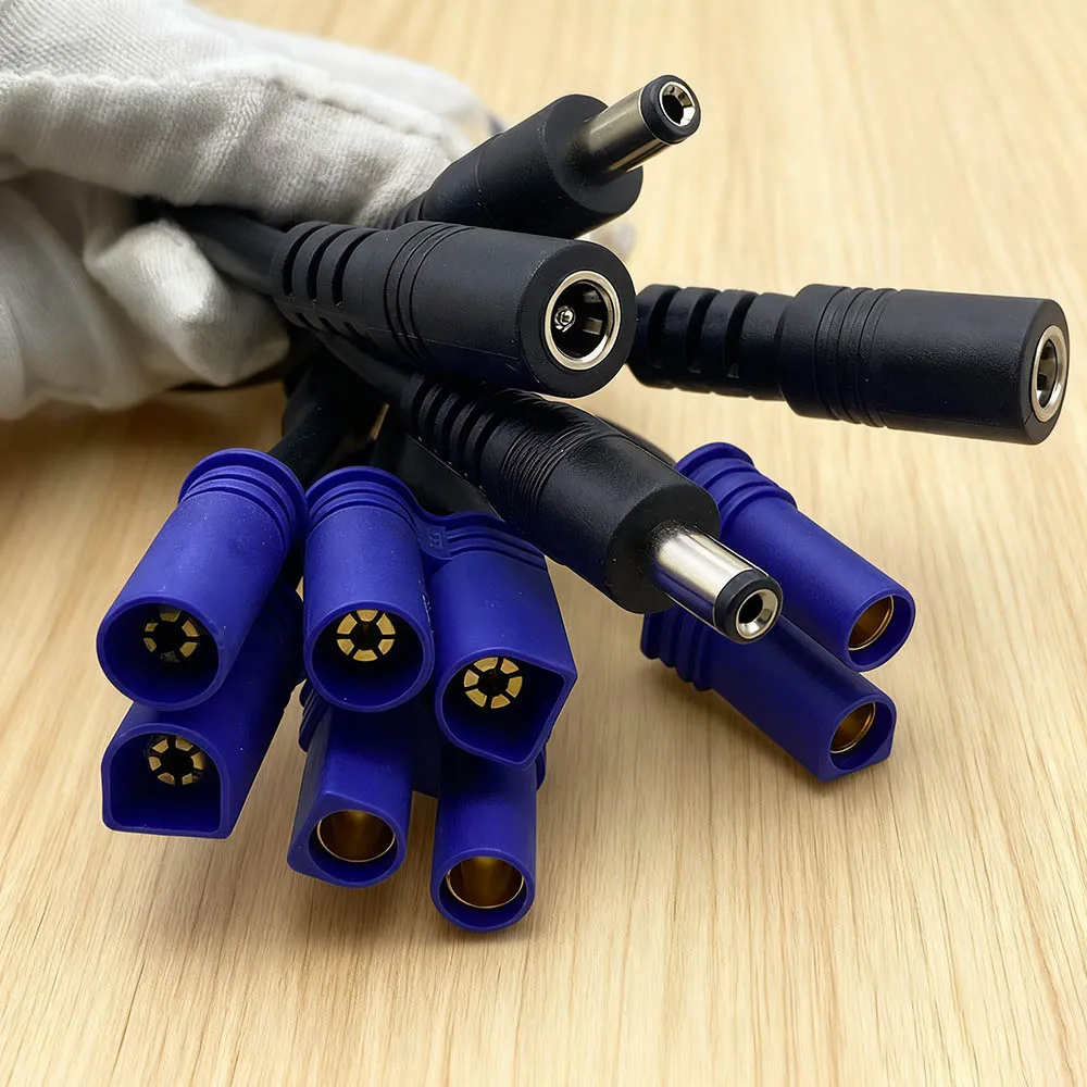 Picture 6: XT90 EC5 TO DC 5.5*2.1mm 5.5*2.5mm Male Female Plug Battery Adapter Wire Connector 14AWG 15A High Current Conversion Cable 30CM