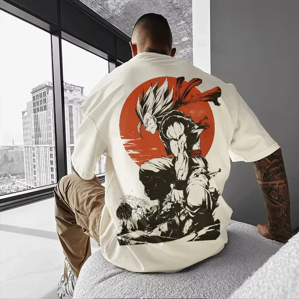 

Saiyan Son Goku Dragon Ball летняя футболка Harajuku мужская хлопковая футболка для фитнеса в стиле ретро уличный женский повседневный топ с короткими рукавами большого размера